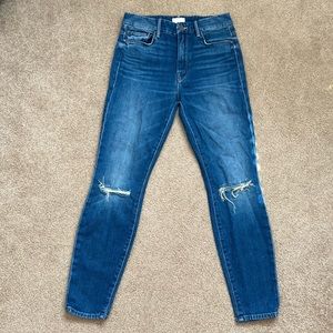 MOTHER HIGH WAISTED LOOKER ANKLE GOLD RUSH BABY SIZE 27